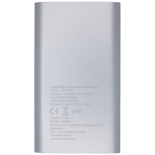 Batería externa inalámbrica de 4000 mAh