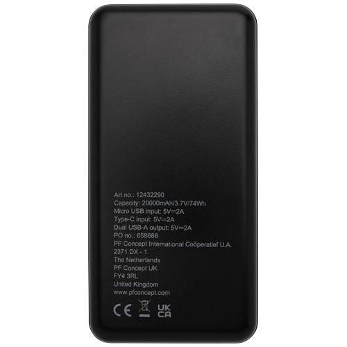 Batería externa de plástico reciclado de 20 000 mAh Loop