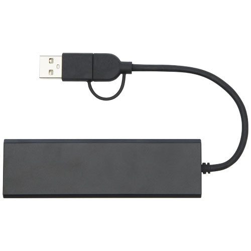 Hub USB 2.0 de aluminio reciclado con certificación RCS