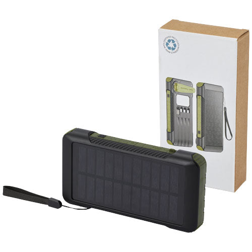 Batería externa de dinamo solar en plástico reciclado de 10 000 mAh con certificación RCS Soldy