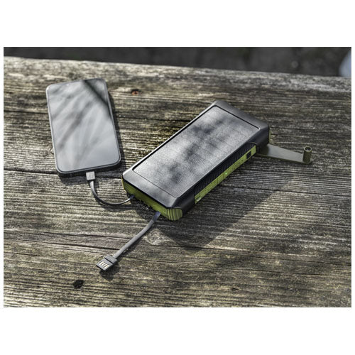 Batería externa de dinamo solar en plástico reciclado de 10 000 mAh con certificación RCS Soldy