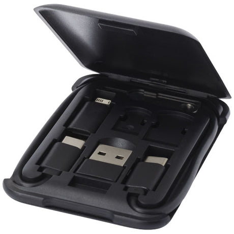 Cable de carga modular de plástico reciclado con soporte para teléfono
