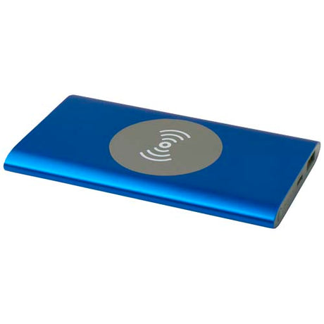 Batería externa inalámbrica tipo C de aluminio reciclado de 4000 mAh
