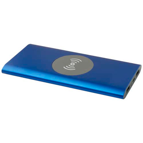 Batería externa inalámbrica tipo C de aluminio reciclado de 8000 mAh