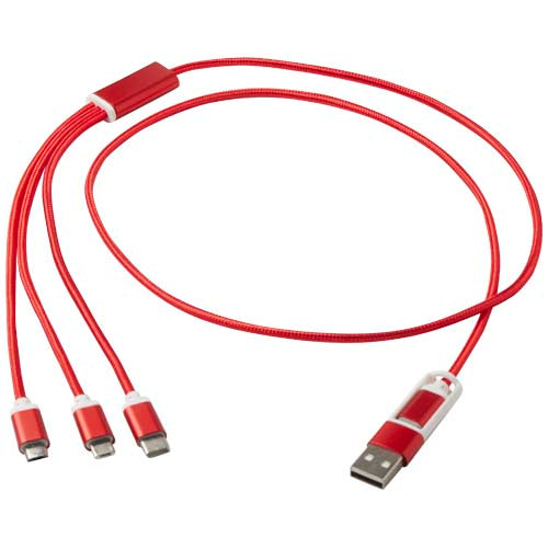 Cable de carga 5 en 1 de aluminio reciclado