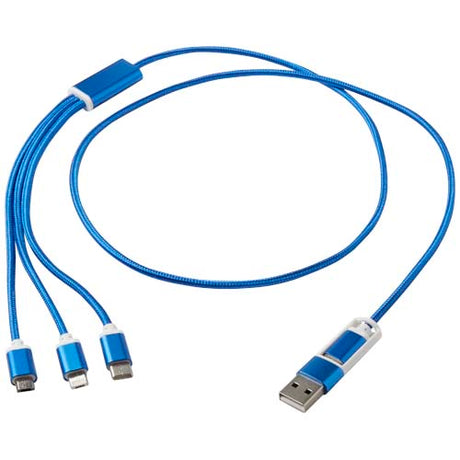 Cable de carga 5 en 1 de aluminio reciclado