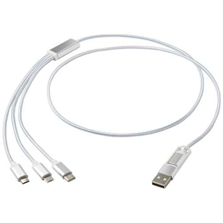 Cable de carga 5 en 1 de aluminio reciclado