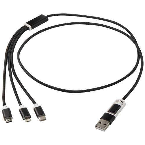 Cable de carga 5 en 1 de aluminio reciclado