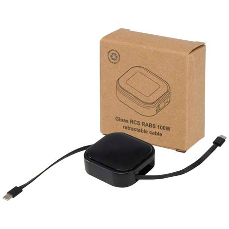 Cable retráctil reciclado 5 en 1 para sincronización de datos y carga rápida de 100 W con kit de herramientas para smartphone
