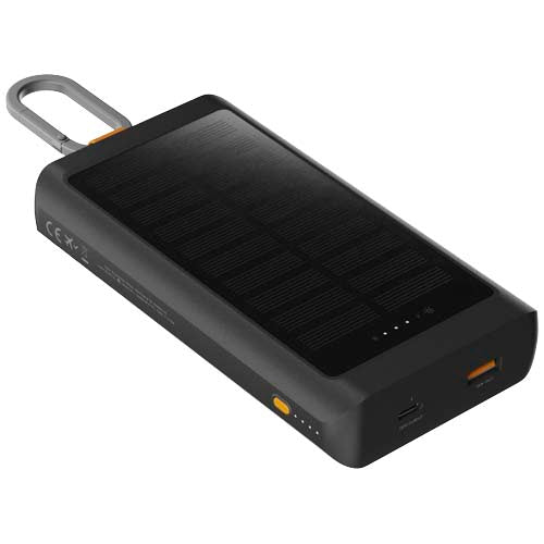 Batería externa solar de 10 000 mAh y 15 W con luz