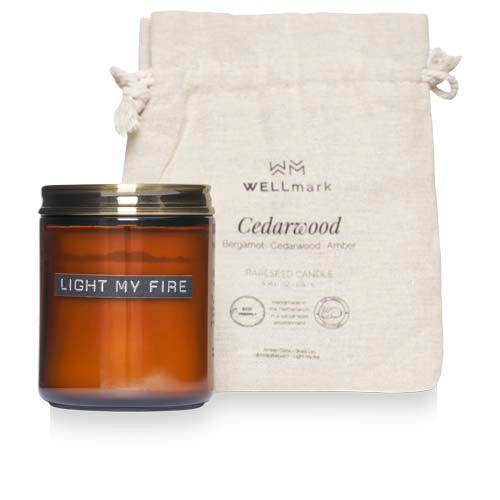 Vela perfumada mediana de madera de cedro
