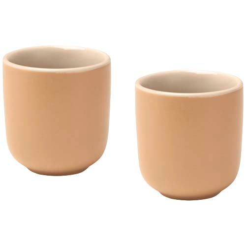 Juego de 2 tazas de espresso de cerámica de 90 ml