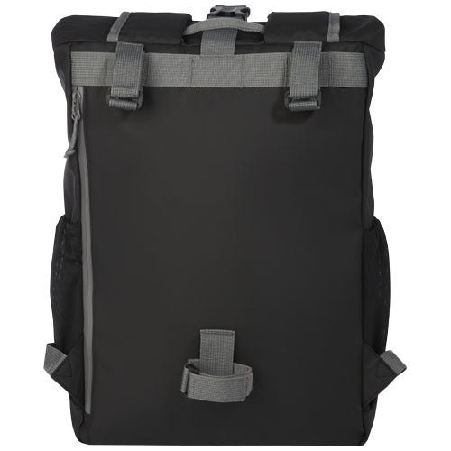 Bolsa enrollable para bicicleta resistente al agua de material reciclado GRS de 15" y 20 L Aqua