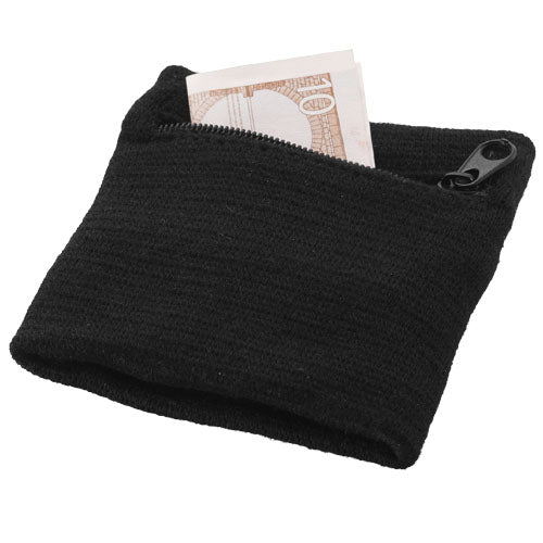 Muñequera absorbente con bolsillo cremallera