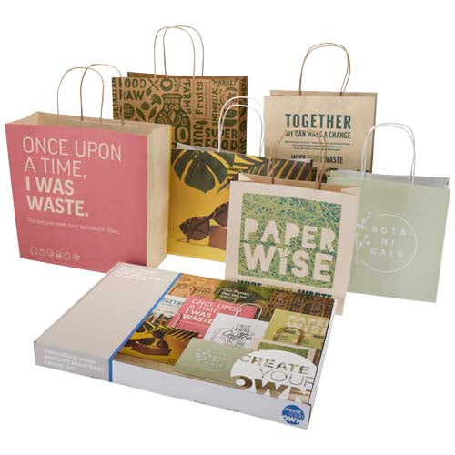 Kit de muestras de bolsas de residuos agrícolas y de papel kraft
