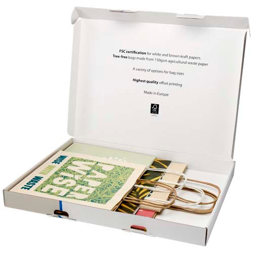 Kit de muestras de bolsas de residuos agrícolas y de papel kraft