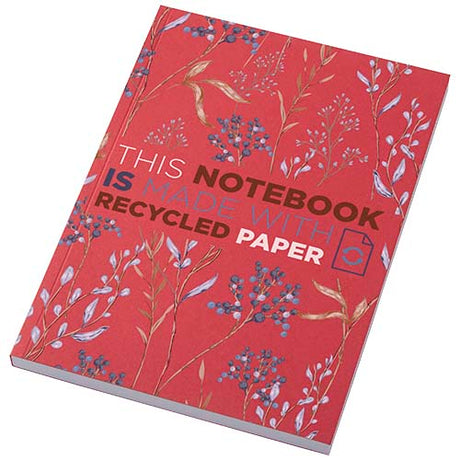 Libreta A5 de tapa blanda con 100 hojas de papel reciclado