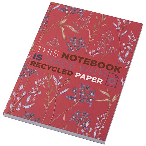 Libreta A5 de tapa blanda con 100 hojas de papel reciclado