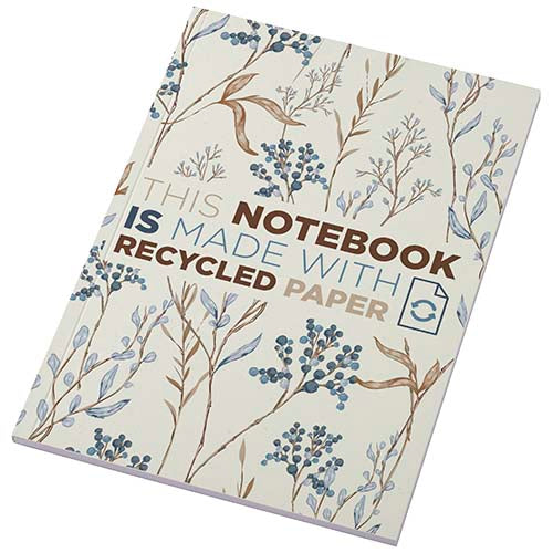 Libreta A5 de tapa blanda con 50 hojas de papel reciclado