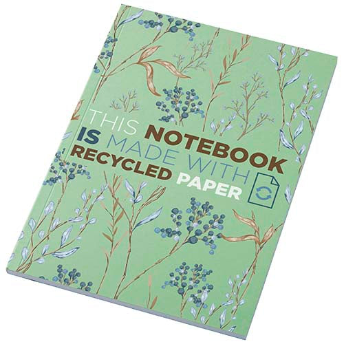 Libreta A5 de tapa blanda con 50 hojas de papel reciclado