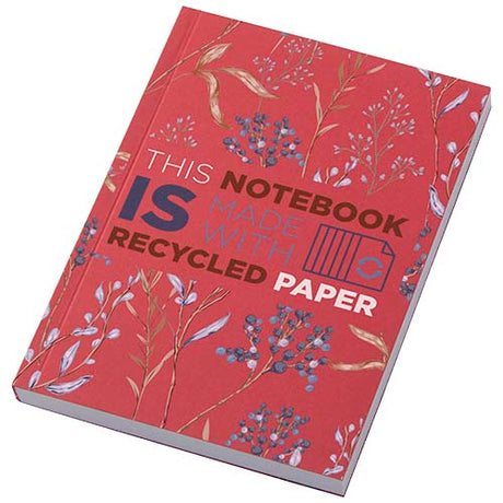 Libreta A6 de tapa blanda con 100 hojas de papel reciclado
