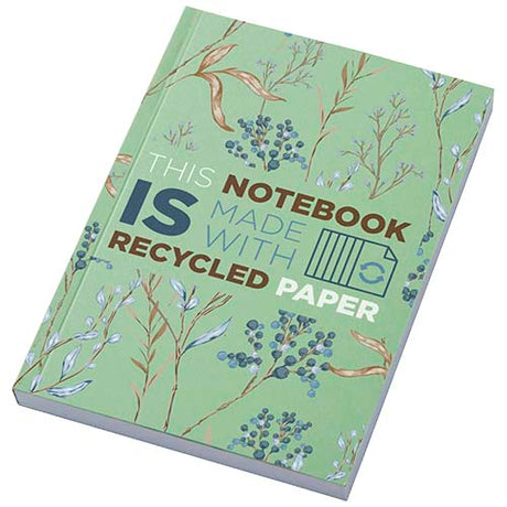 Libreta A6 de tapa blanda con 100 hojas de papel reciclado