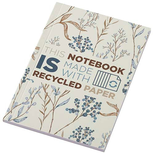 Libreta A6 de tapa blanda con 50 hojas de papel reciclado