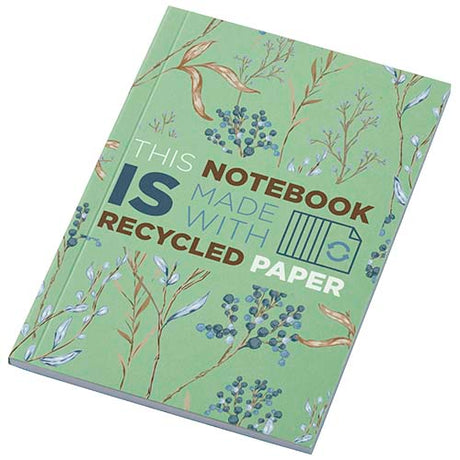 Libreta A6 de tapa blanda con 50 hojas de papel reciclado