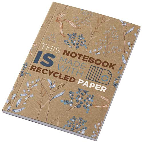 Libreta A6 de tapa blanda craft con 50 hojas de papel reciclado