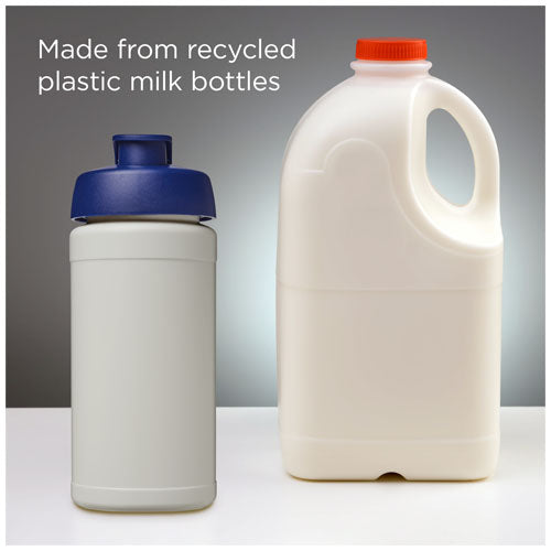 Bidón deportivo con tapa Flip de material reciclado de 500 ml Baseline