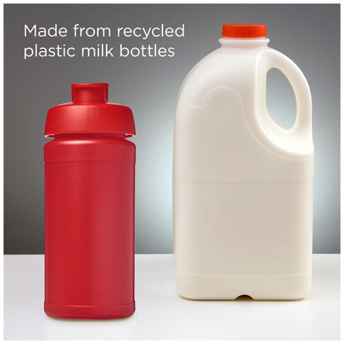 Bidón deportivo con tapa Flip de material reciclado de 500 ml Baseline