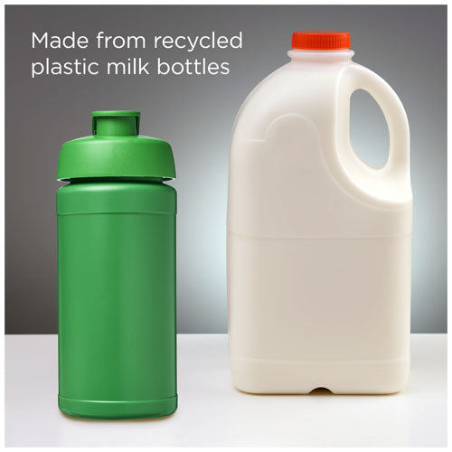 Bidón deportivo con tapa Flip de material reciclado de 500 ml Baseline