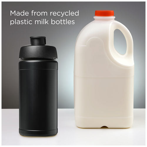 Bidón deportivo con tapa Flip de material reciclado de 500 ml Baseline