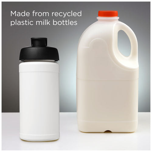 Bidón deportivo con tapa Flip de material reciclado de 500 ml Baseline