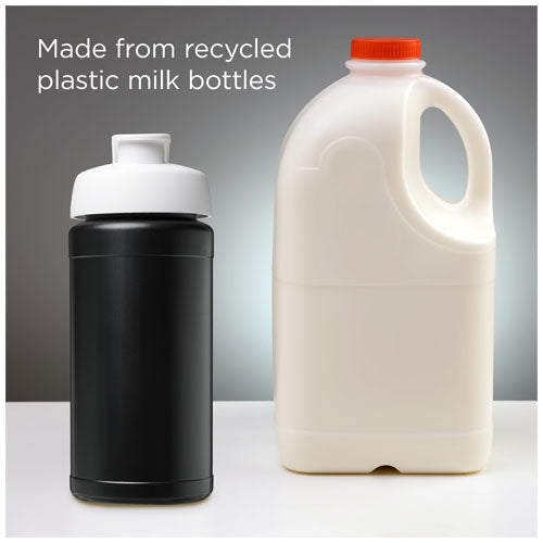 Bidón deportivo con tapa Flip de material reciclado de 500 ml Baseline