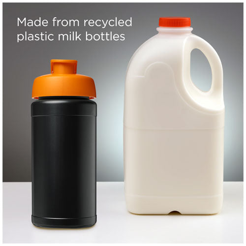 Bidón deportivo con tapa Flip de material reciclado de 500 ml Baseline