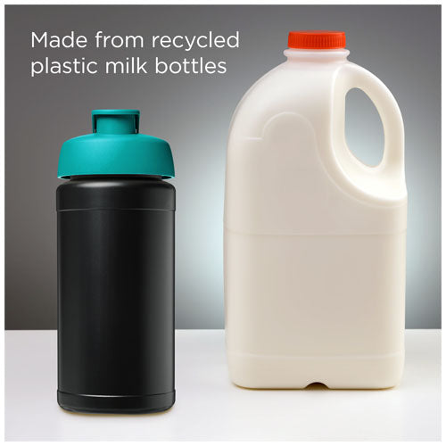 Bidón deportivo con tapa Flip de material reciclado de 500 ml Baseline