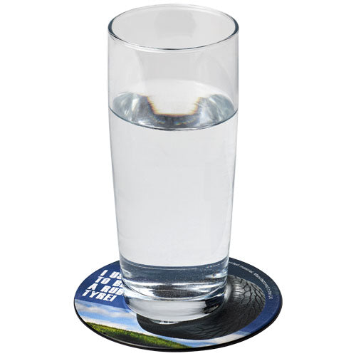 Brite-Mat® Posavasos redondo con material