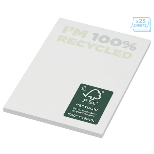 Bloc de notas adhesivas de papel reciclado de 50 x 75 mm Sticky-Mate®
