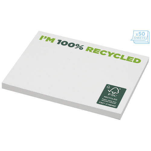 Bloc de notas adhesivas de papel reciclado de 100 x 75 mm Sticky-Mate®