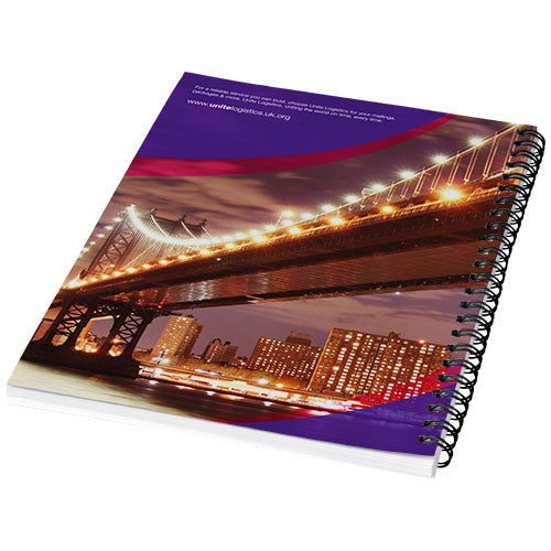 Cuaderno con espiral A5 con cubierta impresa Desk-Mate®