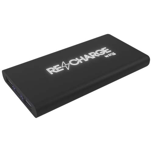 Batería externa inalámbrica de caucho luminosa de 10 000 mAh