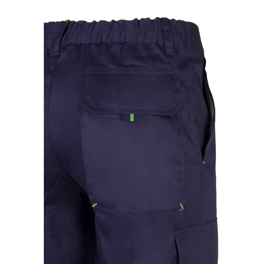 Pantalón de sarga multibolsillos bicolor