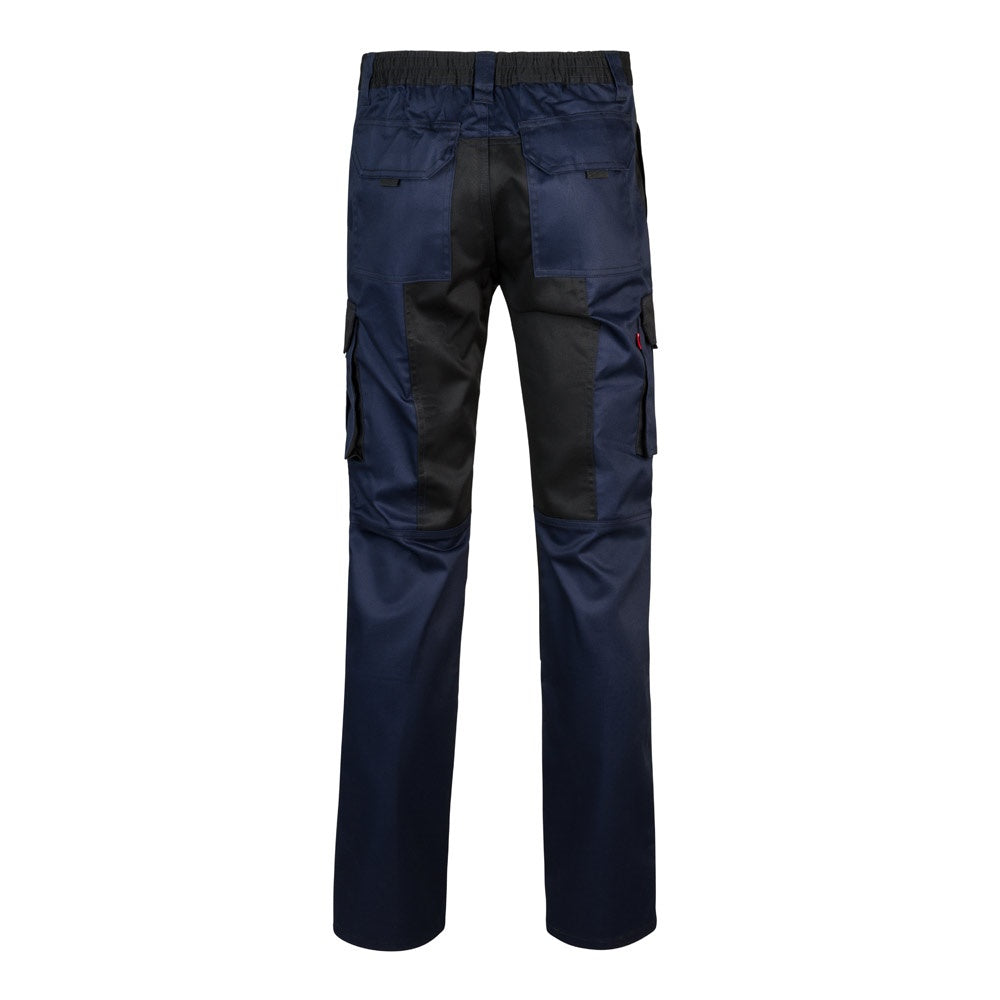 Pantalón de sarga multibolsillos bicolor