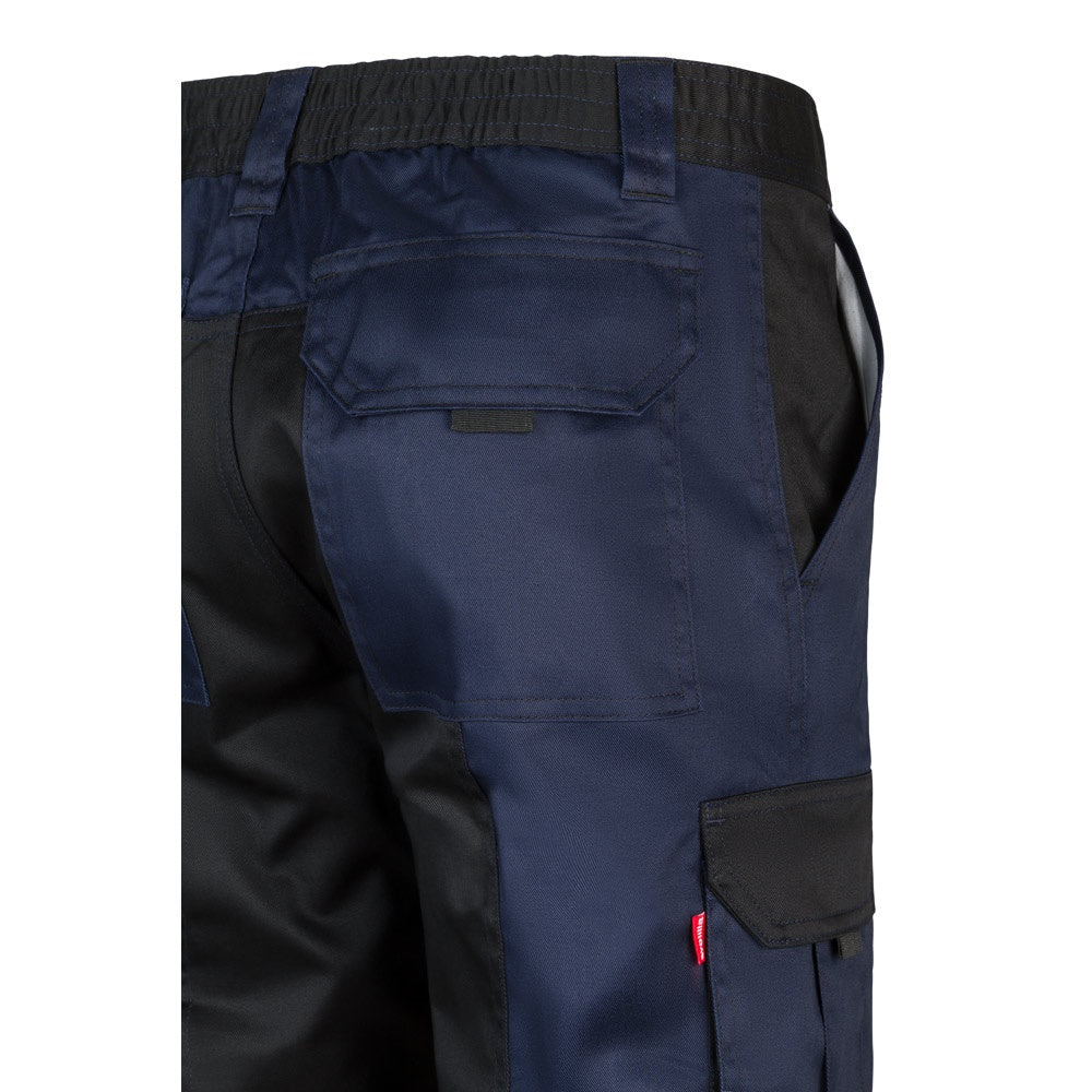 Pantalón de sarga multibolsillos bicolor