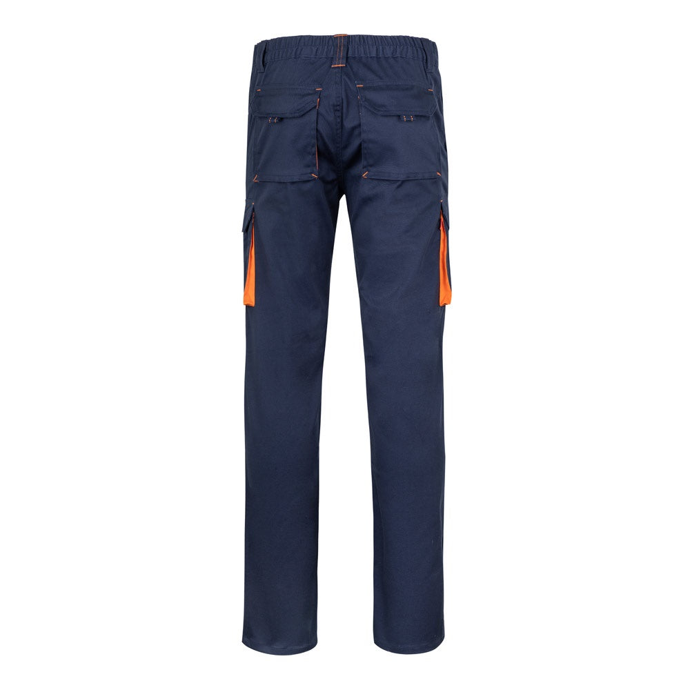 Pantalón elástico bicolor multibolsillos (240g/m²)