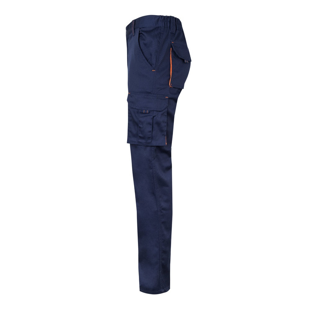 Pantalón elástico bicolor multibolsillos (240g/m²)