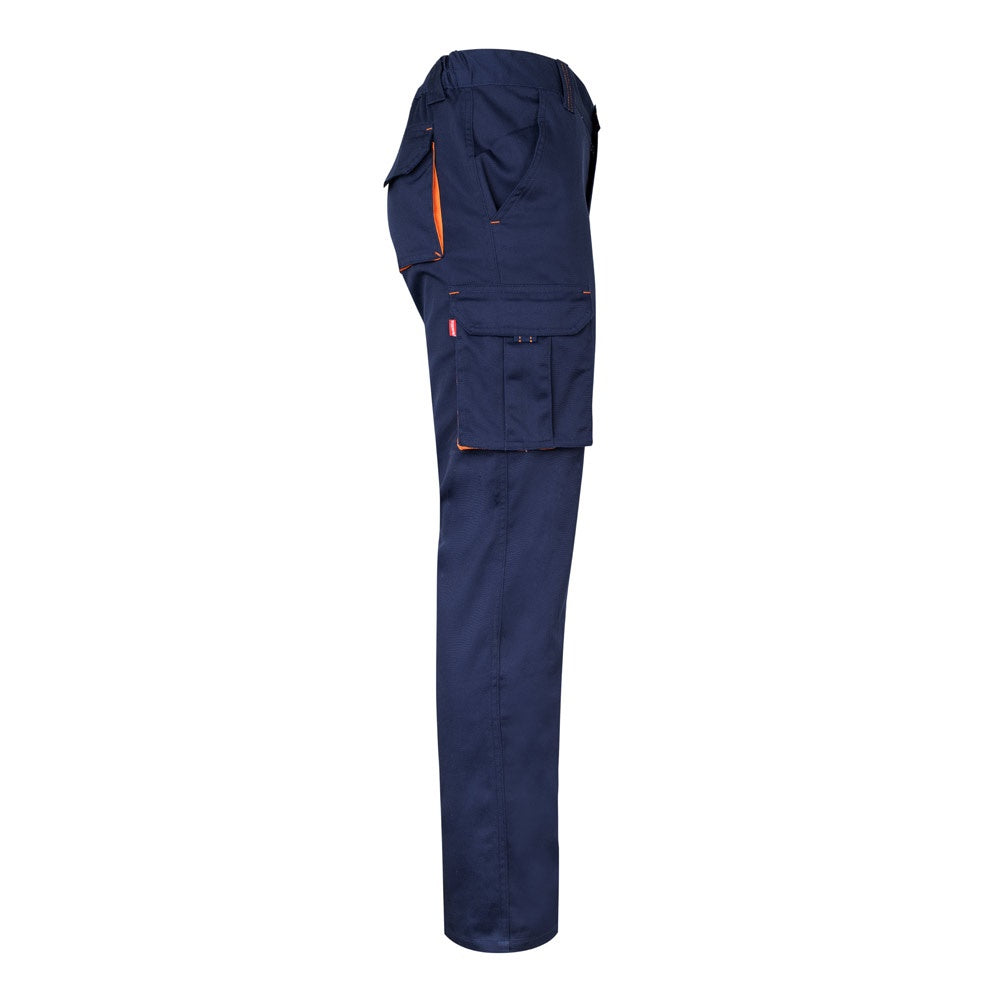 Pantalón elástico bicolor multibolsillos (240g/m²)