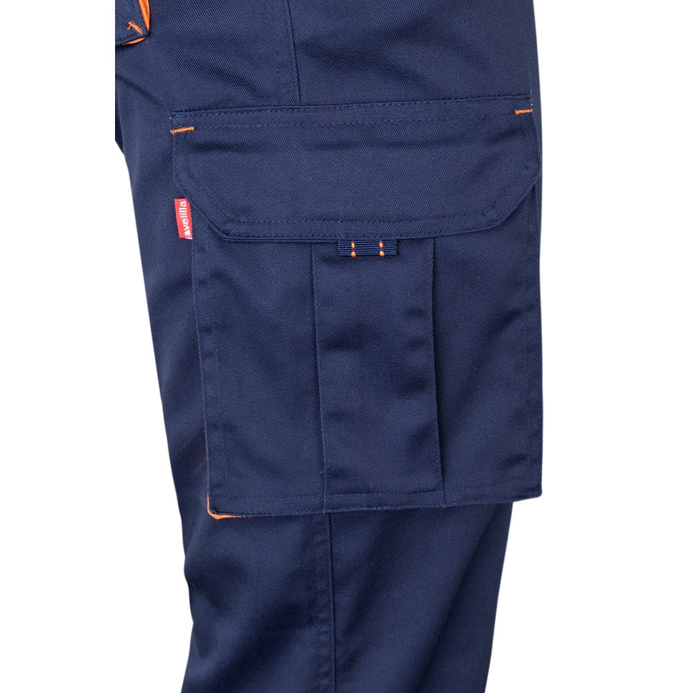Pantalón elástico bicolor multibolsillos (240g/m²)