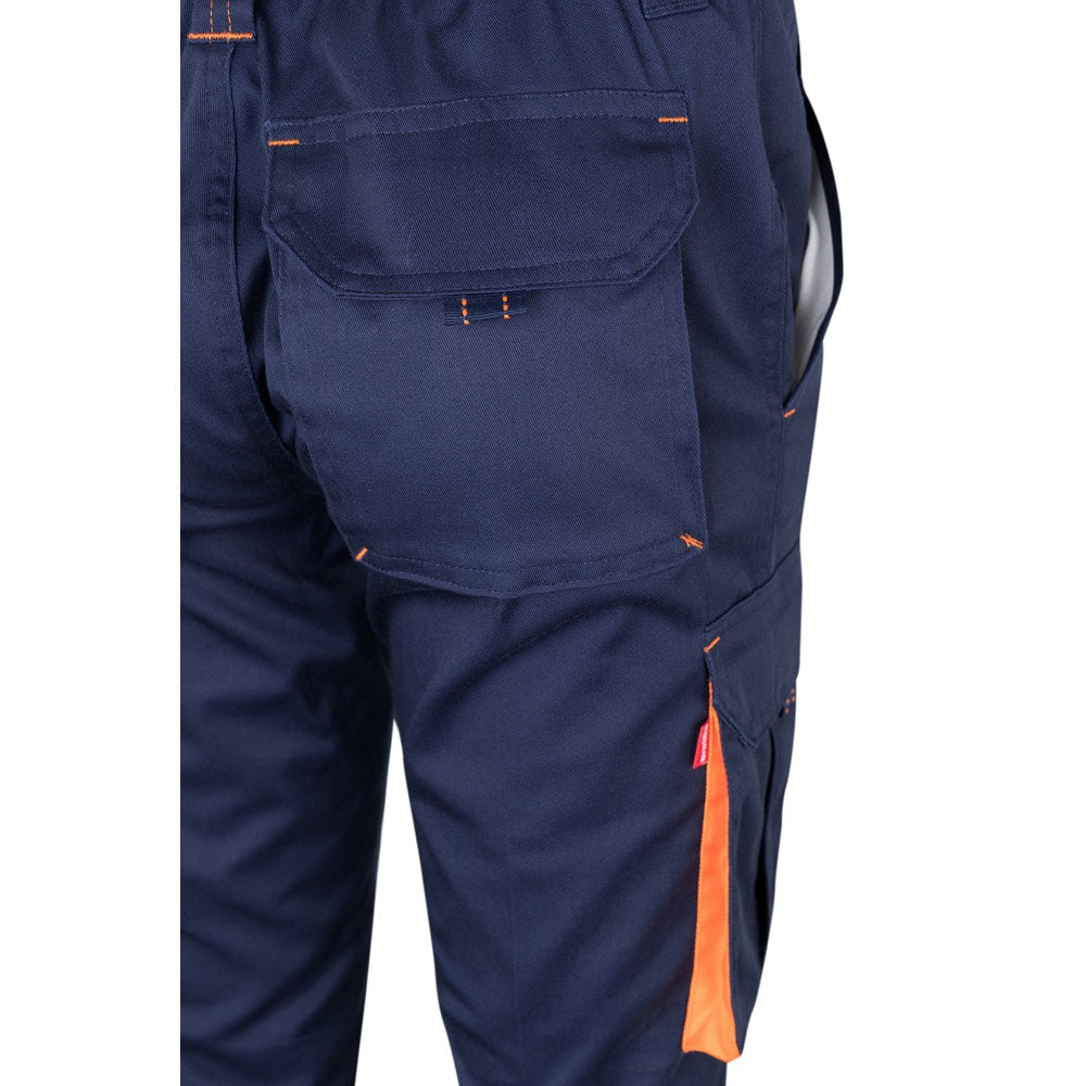 Pantalón elástico bicolor multibolsillos (240g/m²)